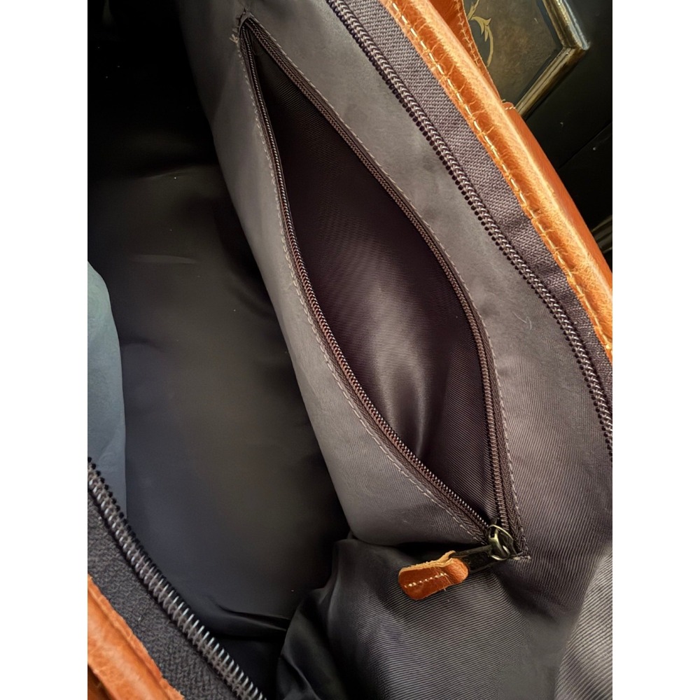 Canyon Outback Leather Duffel Bag Brown Treaty Oak Monogram Carry On Weekender - Picture 7 of 10